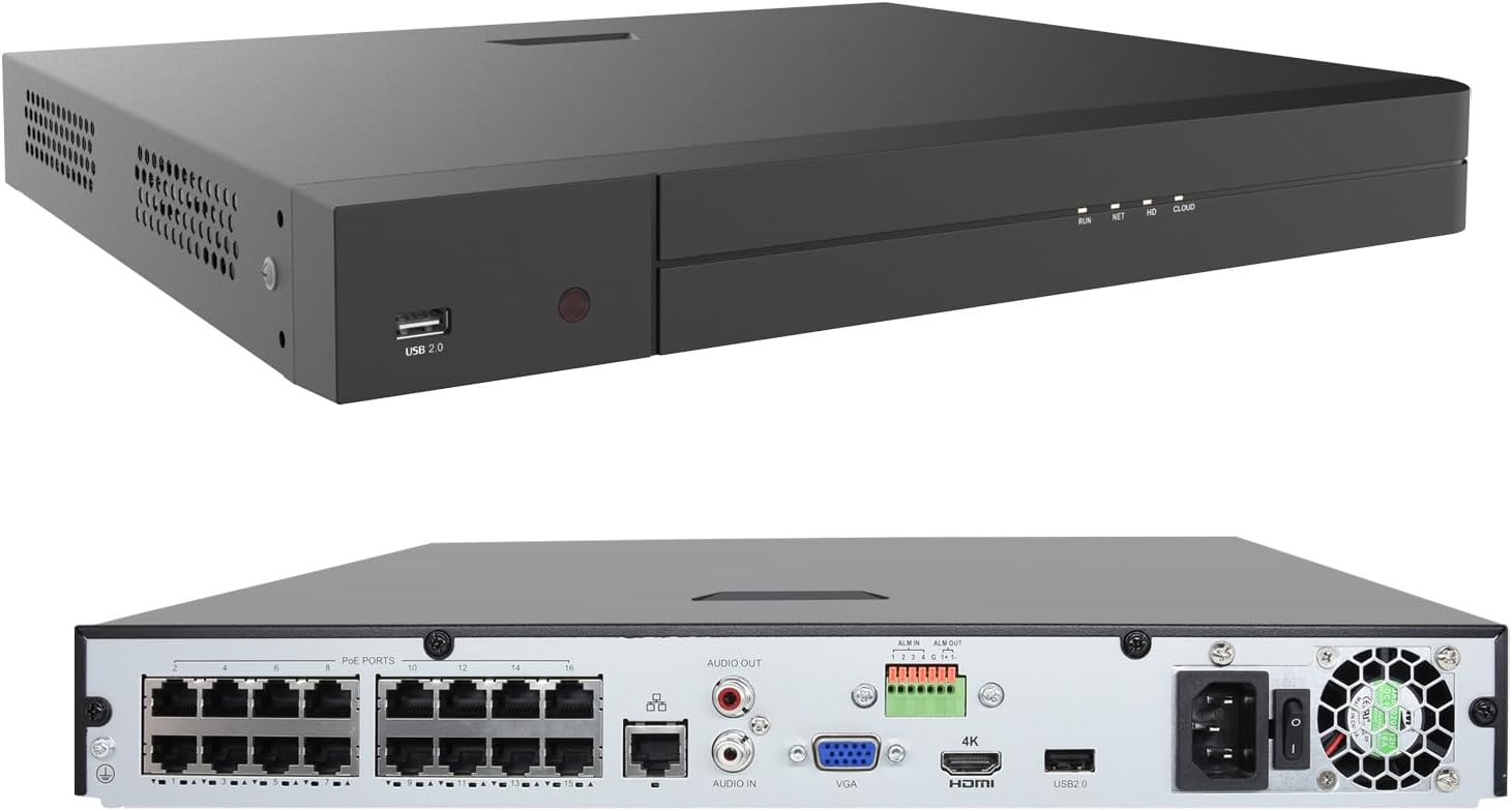 16-Channel NVR Network Video Recorder